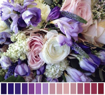 Blending of Pastel Flowers