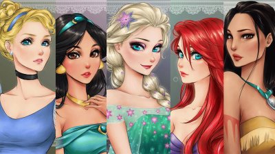 Cinderella Jasmine Elsa Ariel Pocahontas