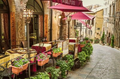 Quaint Outdoor Restaurant-Italy