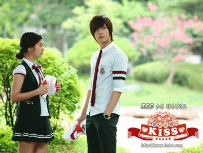 playful kiss