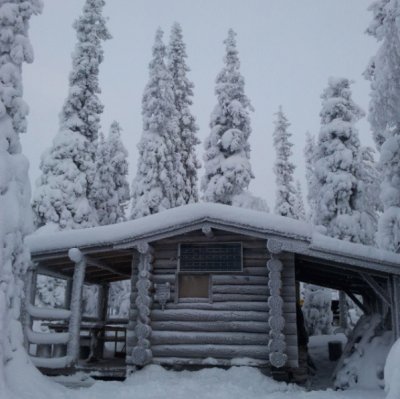 NevazÃ³n en una cabaÃ±a en Laponia