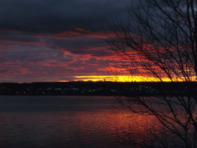 Dark red clouds at sunset     LJ