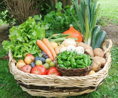 canasto de verduras