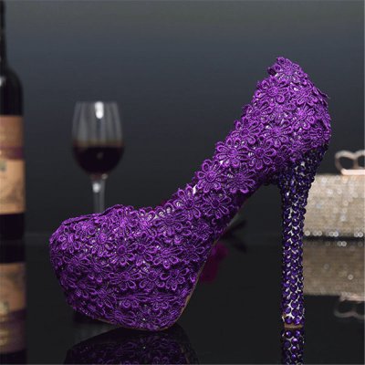 Sexy Purple High Heel Shoe