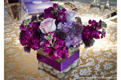 Pretty Purple Floral Centerpiece