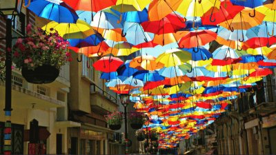 Floating Umbrella Street-Potugal