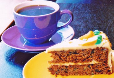 Coffee and Carrot Cake-Yummy!