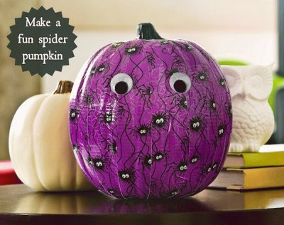 Fun Spider Pumpkin-Duck Tape Craft