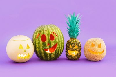 Cute Fruit Jack O 'Lanterns