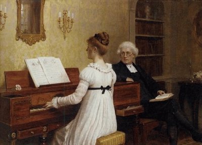 E B Leighton - Singing to the Reverend