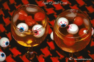 Creepy Apple Eyeball Drinks