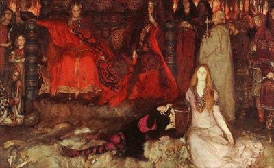 Edwin Austin Abbey- The Play Scene in Hamlet