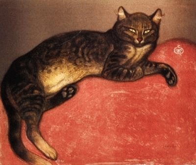 ThÃ©ophile Alexandre Steinlen- Cat on Cushion