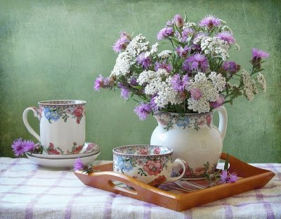 Pretty Tea Setting-Still Life