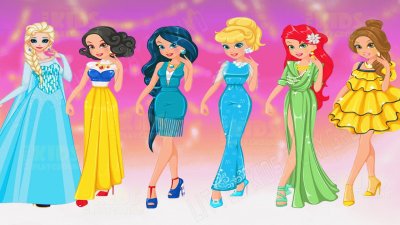 Elsa SnowWhite Jasmine Cinderella Ariel Belle