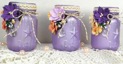 Pretty Vintage Mason Jars-Craft Art