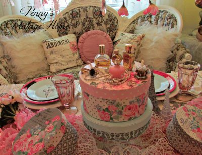 Vintage Hat Boxes, Perfume and Jewelry Luncheon