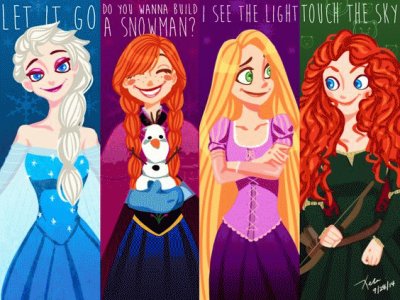 Elsa Anna Rapunzel Merida