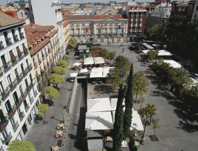 Plaza in Madrid, Spain