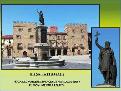 PL. DEL MARQUES, PALACIO Y MONUMENTO A PELAYO