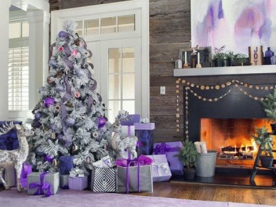 Gorgeous Lilac   White Christmas Display