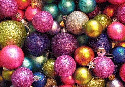 Colorful Christmas Ornaments