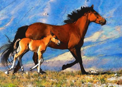 mare with foal