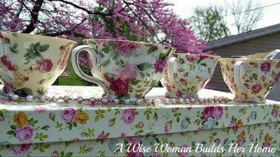 Lovely Tea Cups and Pearls-Photography