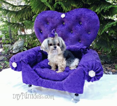 Purple Princess Dog Bed