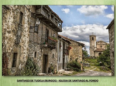 SANTIAGO DE TUDELA (BURGOS) - IGLESIA AL FONDO