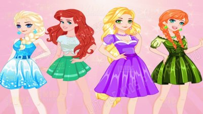 Elsa Ariel Rapunzel Anna