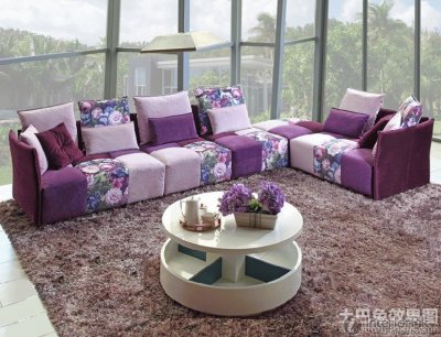 Brilliant Purple Living Room