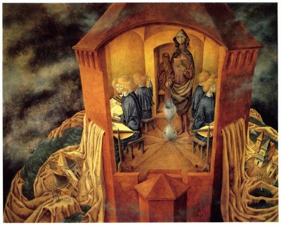 Remedios Varo, Bordando el Manto Terrestre (1961)