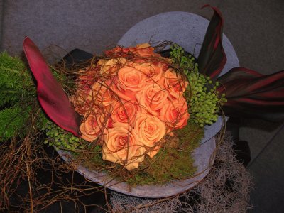 Orange rose arrangement