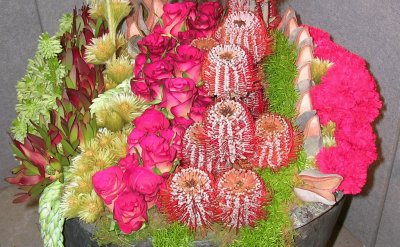 Pink flower arrangement