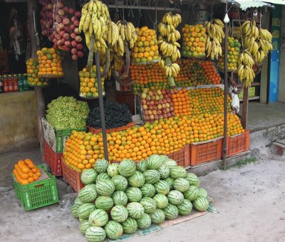 Fruit stand, India