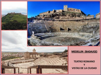 MEDELLIN (BADAJOZ) - TEATRO ROMANO Y VISTAS