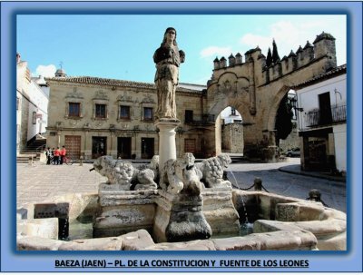 BAEZA (JAEN)-PL.CONSTITUCION-FUENTE DE LOS LEONES