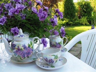 Garden Relaxation with Tea