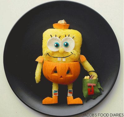 Almuerzo Bob Esponja por @jacobs_food_diaries