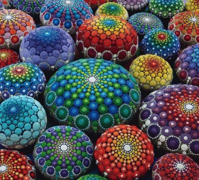 mandalas sobre piedras