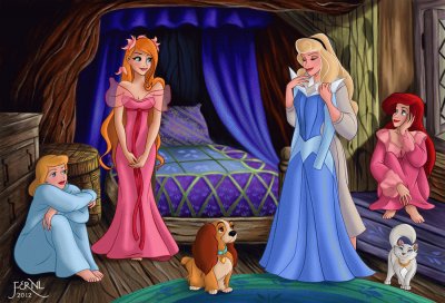 Cinderella Giselle Lady Aurora Ariel Duchess