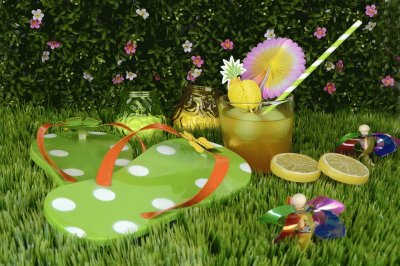 Interesting Flip Flop Garden Still Life