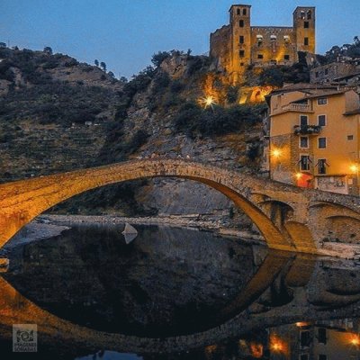 El Pontecchio di Dolceacqua y su castillo-Italia