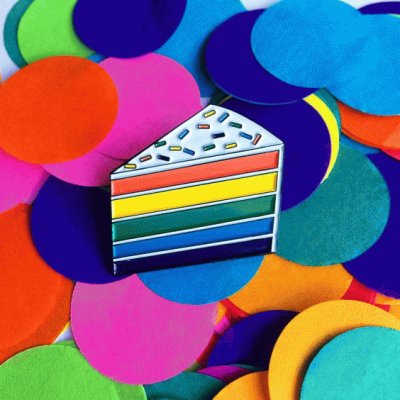 Rainbow Cake Pin