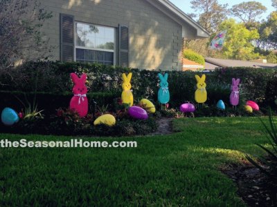 Easter Garden of Peeps and Eggs