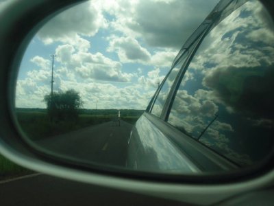 clouds in the rear view mirror