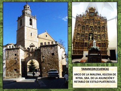 TARANCON (CUENCA) - ARCO, IGLESIA Y RETABLO