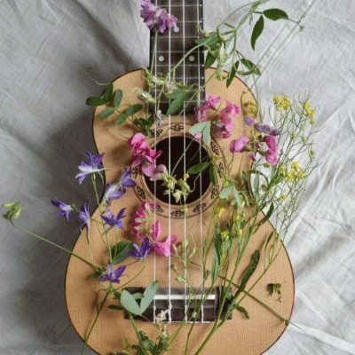 flowers in my guitar