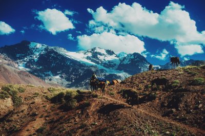 La Cordillera de los Andes en Mendoza. Argentina